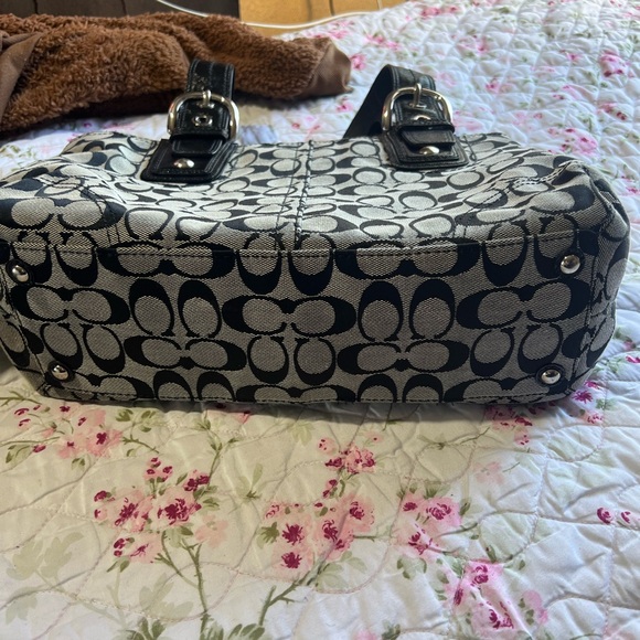 Coach Black and Gray Signature Tote Bag - Picture 15 of 15